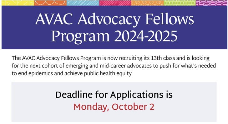 AVAC Advocacy Fellows Applications 2024 For Mid Career And Emerging   AVAC Advocacy Fellows Applications 2024 