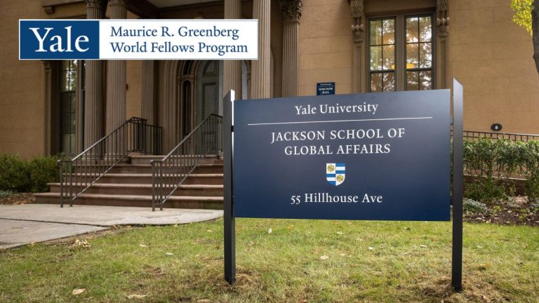 Maurice R. Greenberg World Fellows Program at Yale University 2024.