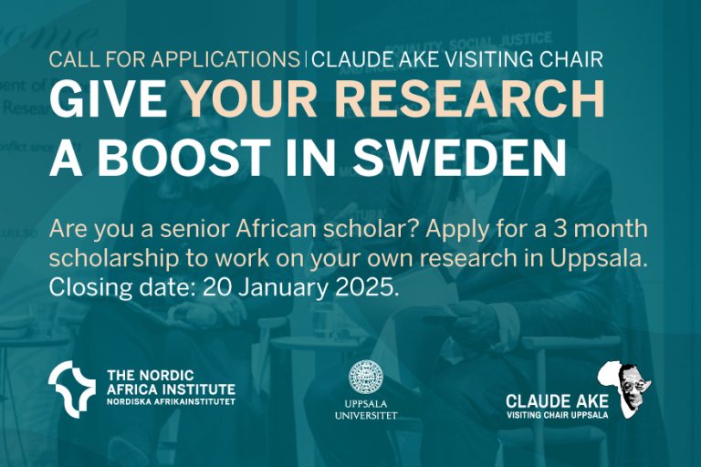 Nordic Africa Institute Claude Ake Visiting Chair Scholarships 2025 for African Researchers