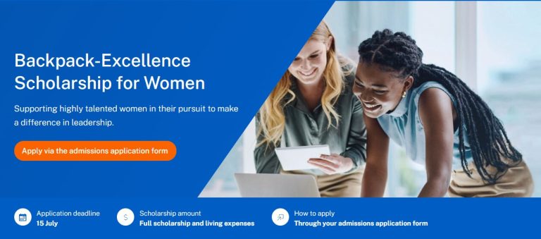 BackPack-Excellence Scholarship 2025 for Women at IMD: Full MBA Scholarship & Living Expenses