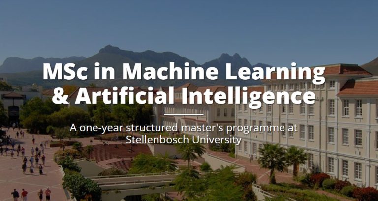 Fully Funded MSc in Machine Learning and Artificial Intelligence at Stellenbosch University – Apply for 2026 Intake