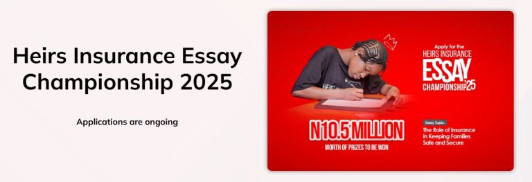Heirs Insurance Essay Championship 2025 (₦5 Million Scholarship for Students in Nigeria)