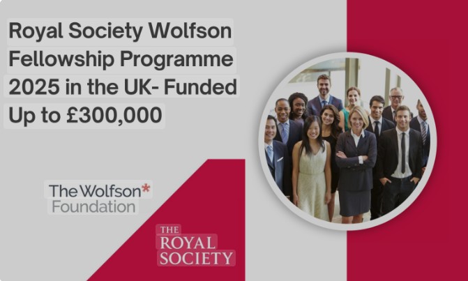Royal Society Wolfson Fellowships 2025 for Outstanding Research Leaders