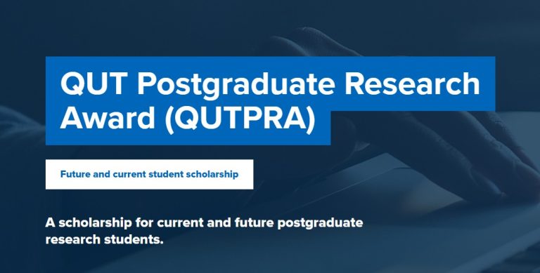 QUT Postgraduate Research Award (QUTPRA) 2026 for Research Masters and PhD Students