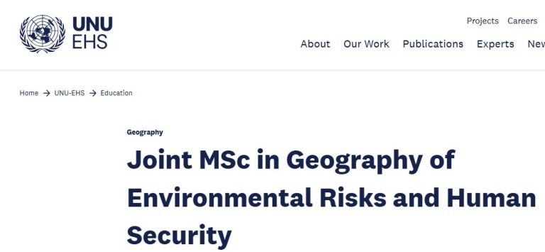Fully Funded DAAD-EPOS Scholarship for Joint MSc in Geography of Environmental Risks & Human Security (Germany, 2026)