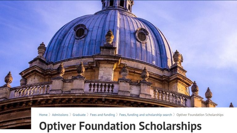 Optiver Foundation Scholarships 2026 at Oxford | Fully Funded STEM Master’s for Women from Low & Middle-Income Countries
