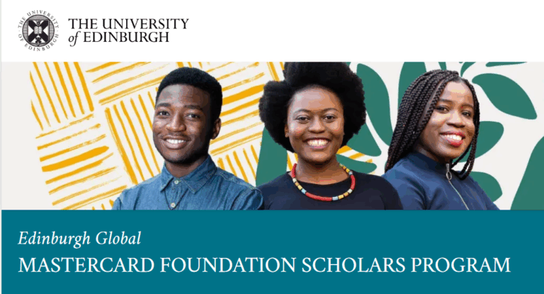 Mastercard Foundation Scholars Program at the University of Edinburgh (On-Campus Postgraduate Scholarships 2026/27)