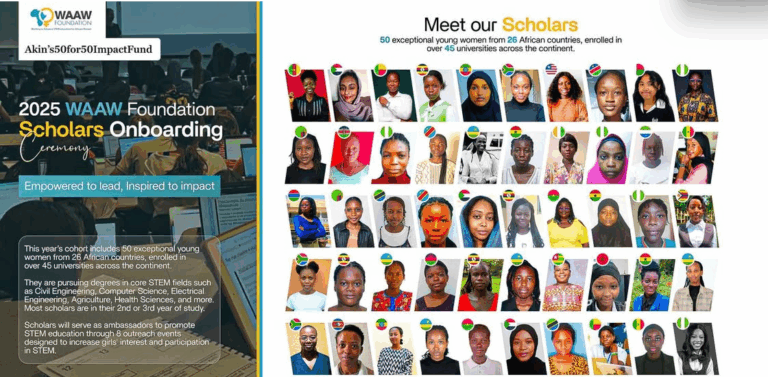 WAAW Foundation Scholarship 2025 for African Women in STEM