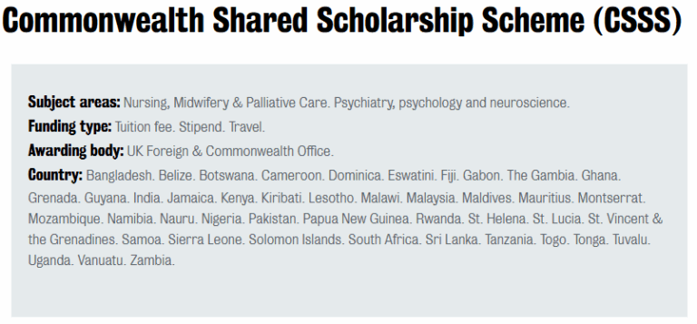 Commonwealth Shared Scholarship at King’s College London