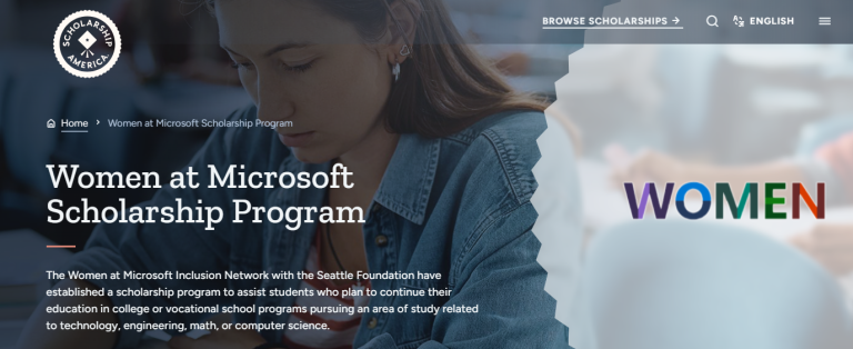 Free $5,000 Scholarship for Women Pursuing STEM — Women at Microsoft Scholarship Program 2026