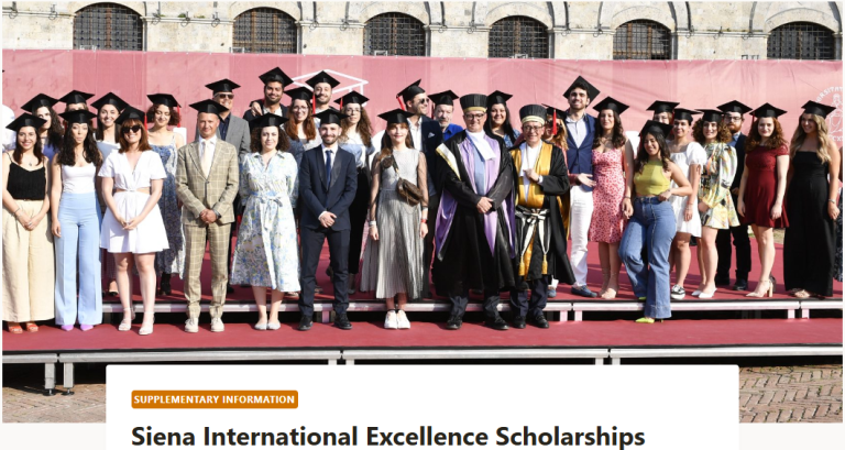 Siena International Excellence Scholarships – Fully Funded Master’s Grants