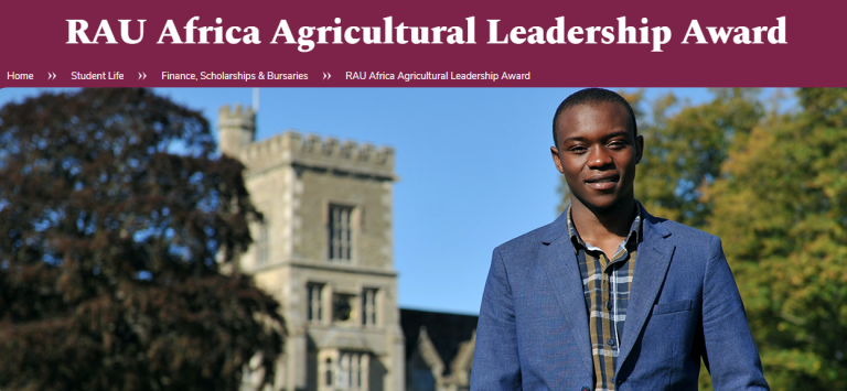 RAU Africa Agricultural Leadership Award (UK – MSc Scholarship)