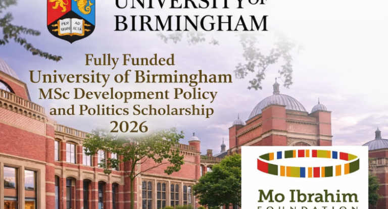 MSc Development Policy and Politics (Mo Ibrahim Foundation Scholarship) 2026 – Fully Funded + Paid Internship in the UK