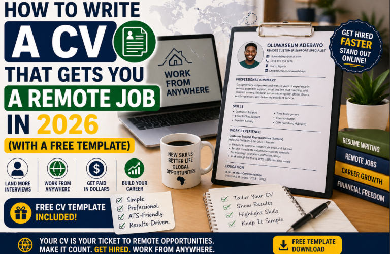 How to Write a CV That Gets You a Remote Job in 2026 (With a Free Template) 