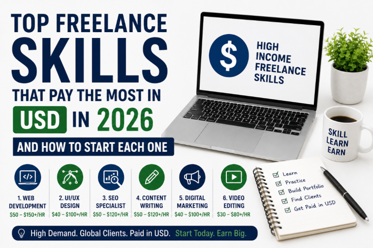 Top Freelance Skills That Pay the Most in USD in 2026: And How to Start Each One