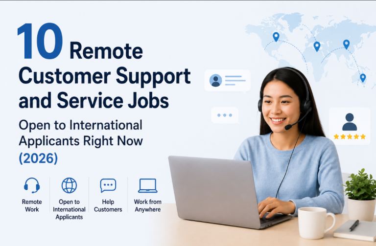 10 Remote Customer Support and Service Jobs Open to International Applicants Right Now (2026)