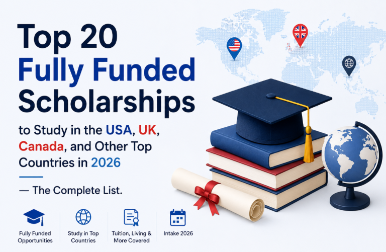 Top 20 Fully Funded Scholarships to Study in the USA, UK, Canada, and Other Top Countries in 2026 — The Complete List