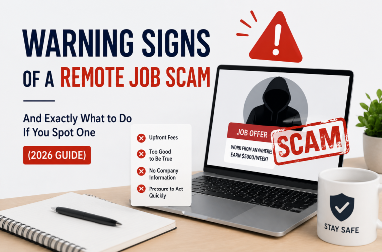 Warning Signs of a Remote Job Scam, And Exactly What to Do If You Spot One (2026 Guide)