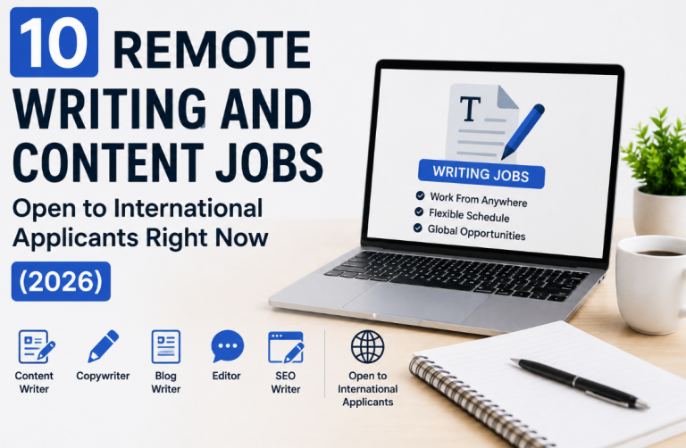 10 Remote Writing and Content Jobs Open to International Applicants Right Now (2026)