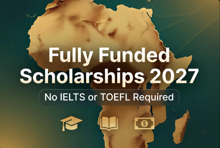 Fully Funded Scholarships That Don’t Require IELTS or TOEFL in 2027 โ For Africans Who Can’t Afford the Test