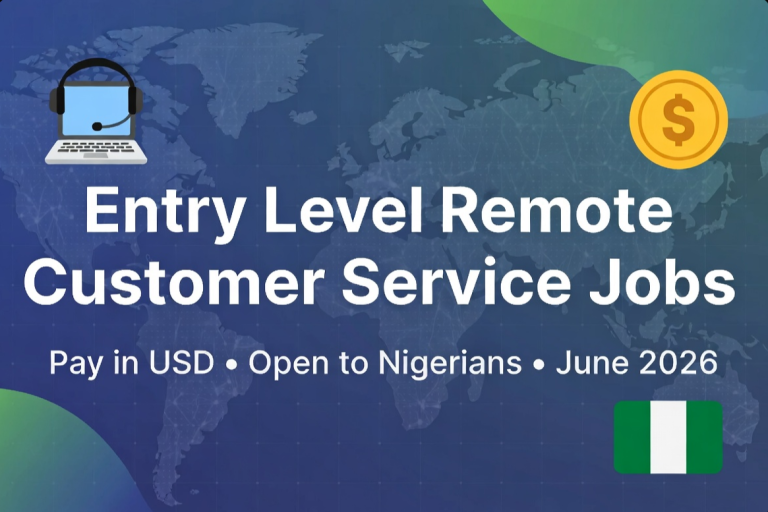 Entry Level Remote Customer Service Jobs That Pay in USD โ Open to Nigerians Right Now (June 2026)