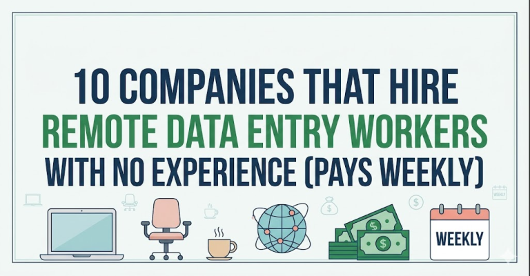 10 Companies That Hire Remote Data Entry Workers With No Experience (Pays Weekly)
