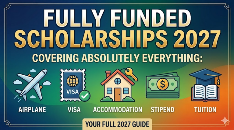 Fully Funded Scholarships That Cover Absolutely Everything: Flight, Visa, Accommodation, Stipend, and Tuition (2027 Guide)