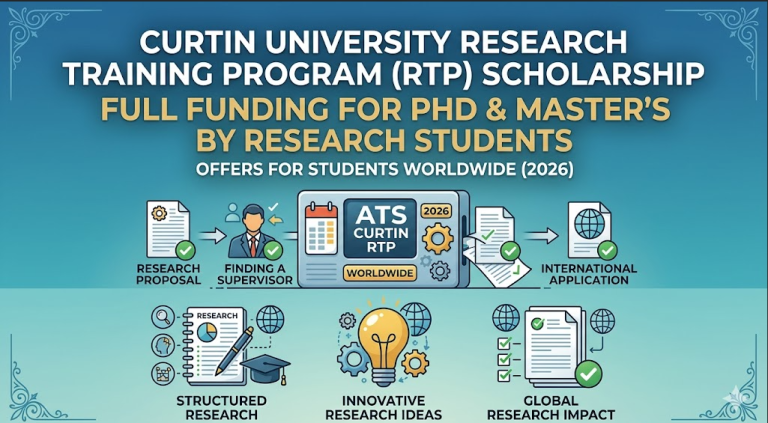 Curtin University’s Research Training Program (RTP) Scholarship offers full funding for PhD and Masters by Research students worldwide, including Africans. Here’s everything you need to know to apply.