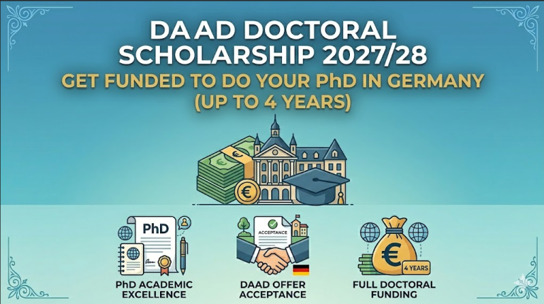 DAAD Doctoral Scholarship 2027/28: Get Funded to Do Your PhD in Germany (Up to 4 Years)