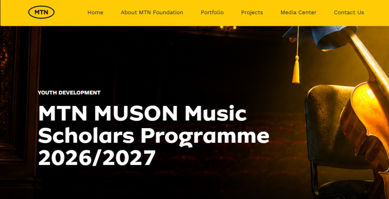 MTN MUSON Music Scholars Programme 2026/27: Fully Funded Diploma in Music for Talented Young Nigerians, Deadline August 23