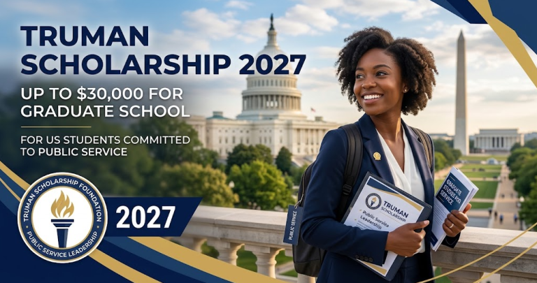 Truman Scholarship 2027: Up to $30,000 for Graduate School for US Students Committed to Public Service