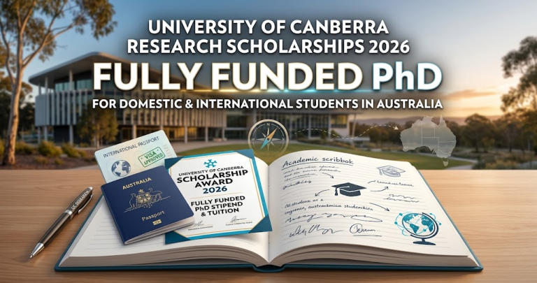 University of Canberra Research Scholarships 2026: Fully Funded PhD for Domestic and International Students in Australia