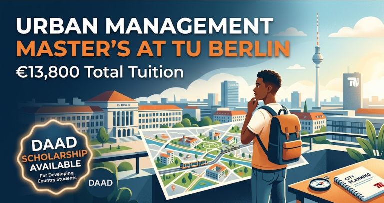 Urban Management Master’s at TU Berlin: โฌ13,800 Total Tuition With DAAD Scholarship Available for Developing Country Students