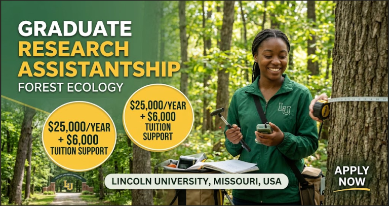 Paid Graduate Research Assistantship in Forest Ecology: Lincoln University, Missouri, USA ($25,000/Year + $6,000 Tuition Support)