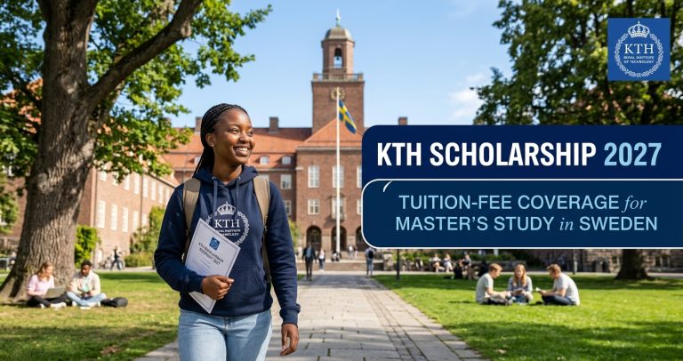 KTH Scholarship 2027: Tuition-Fee Coverage for Master’s Study in Sweden